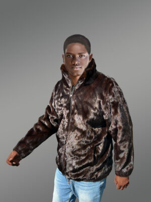 Mink Fur Classic Bomber Jacket