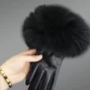 Winter Glove With Fox Fur Cuff