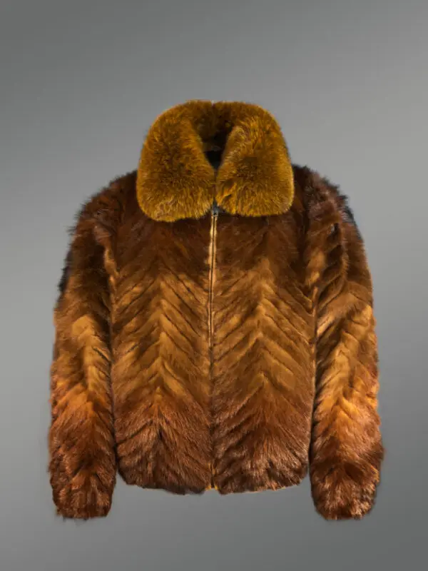 Mink Fur Bomber for Men - Image 2