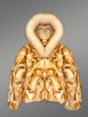Bomber Jacket in Fox Fur For Men to Groove in Style