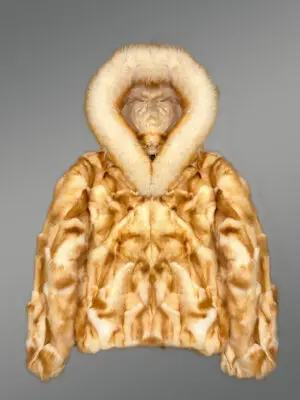 Bomber Jacket in Fox Fur For Men to Groove in Style