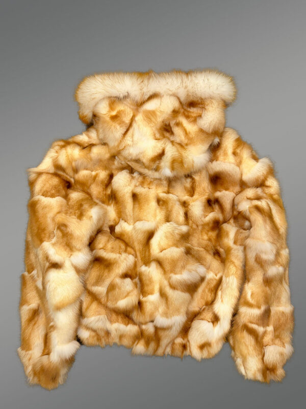 Bomber Jacket in Fox Fur For Men to Groove in Style - Image 2