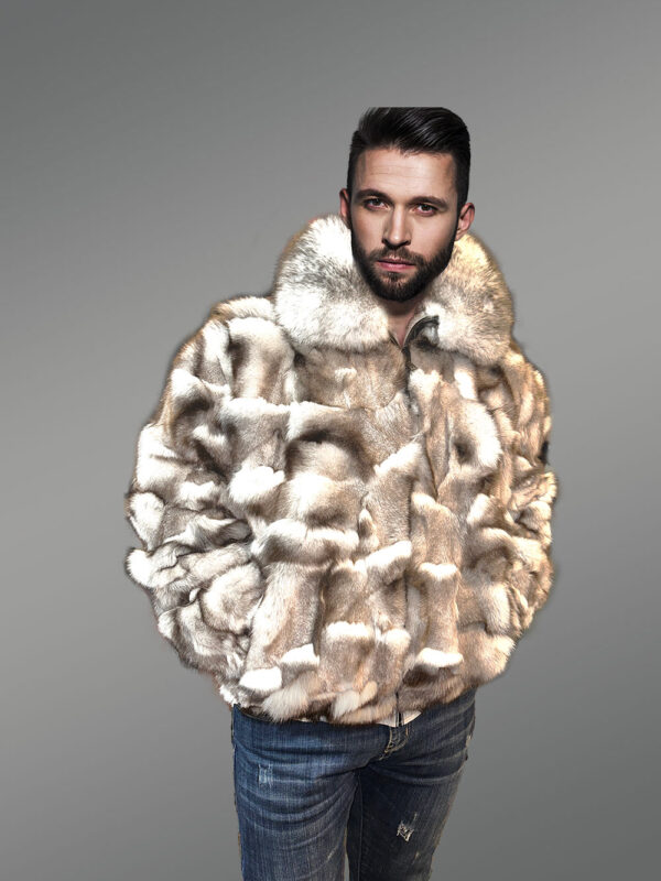 Genuine Fox Fur Winter Jacket - Image 3