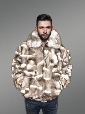 Genuine Fox Fur Winter Jacket for men