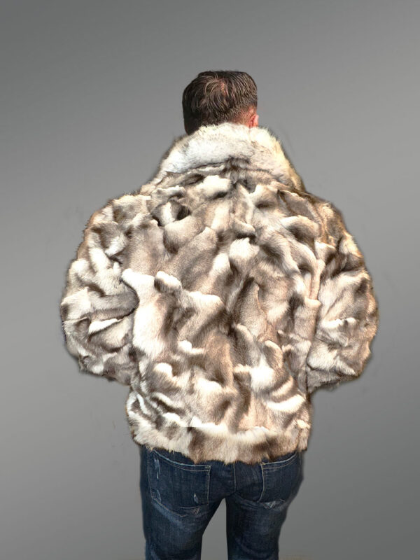 Genuine Fox Fur Winter Jacket - Image 4
