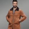 Shearling Coat Long Natural Sheepskin Leather Jacket