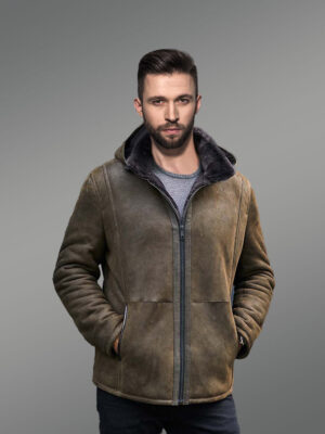 Shearling Jacket Removable Hooded Fur Coat