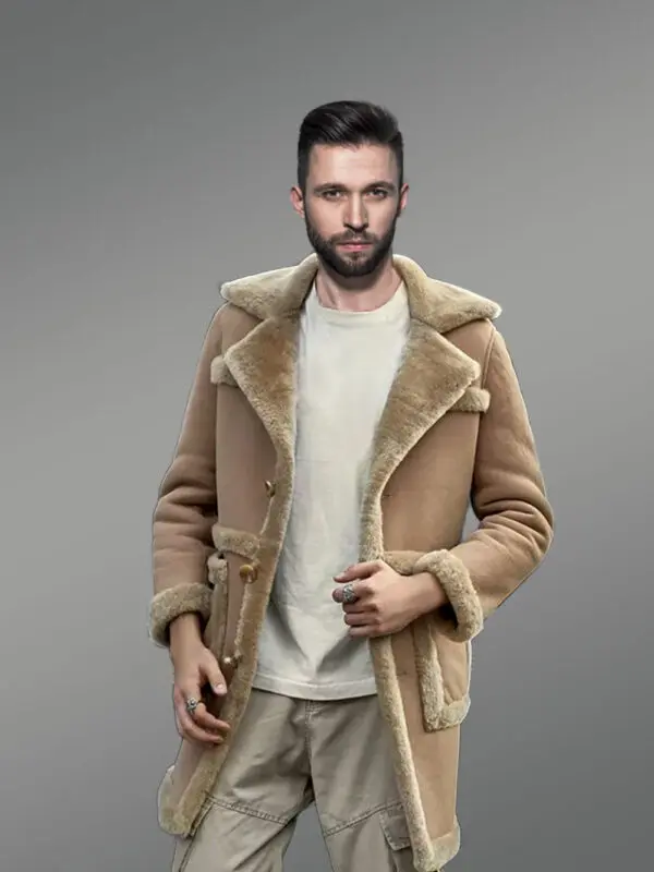Shearling Long Coat for men