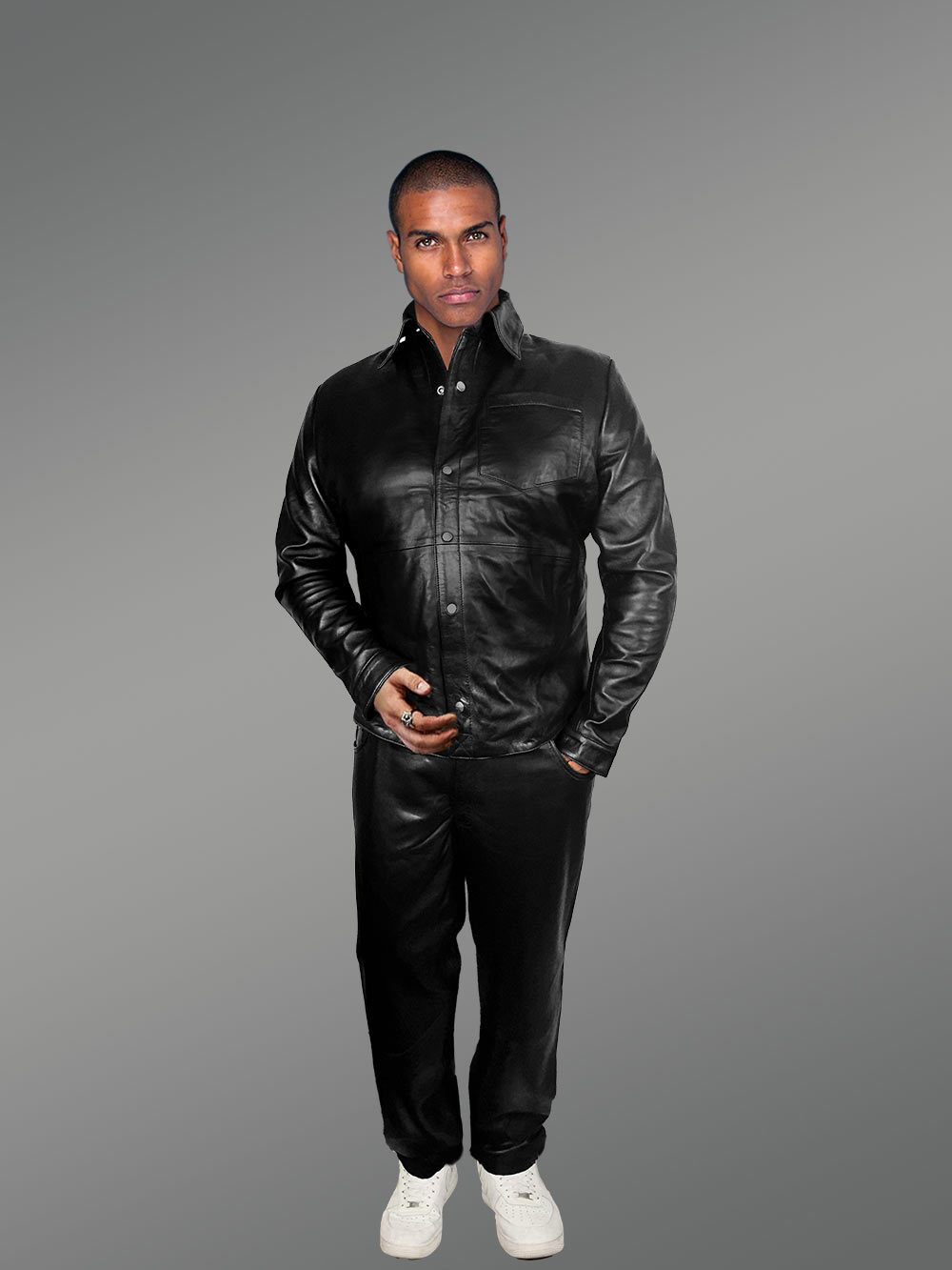 Leather Suit Set