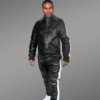 Men Button Down Jogger Set