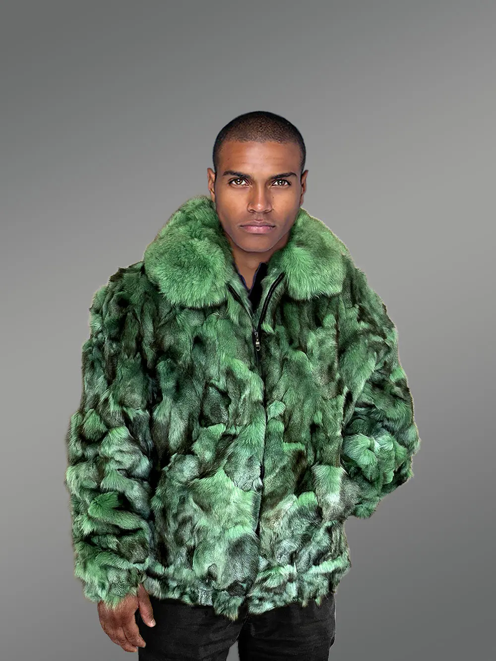 Luxurious Fox Fur Bomber with Smart Fit - Image 3