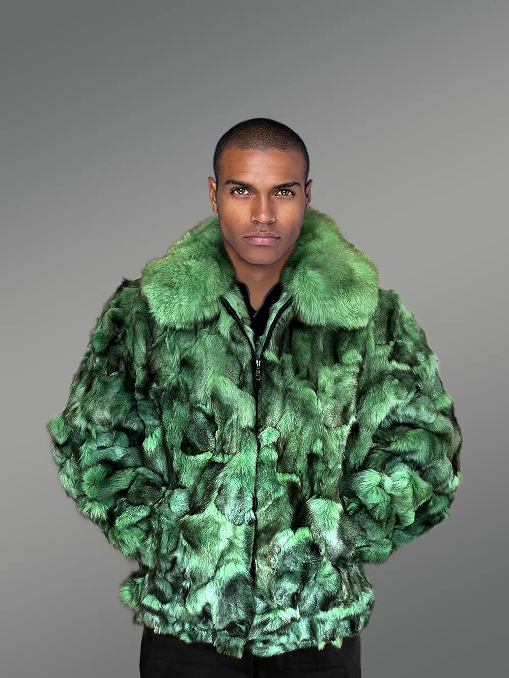 Luxurious Fox Fur Bomber with Smart Fit