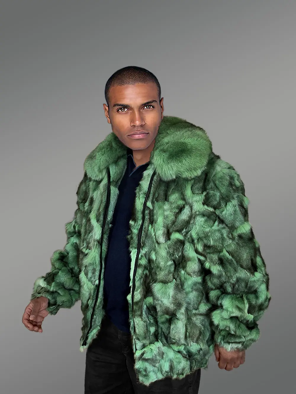 Luxurious Fox Fur Bomber with Smart Fit - Image 5