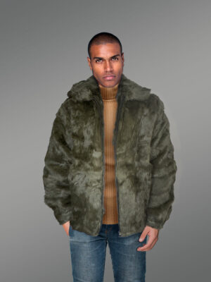 Mink Down Bomber with Hood