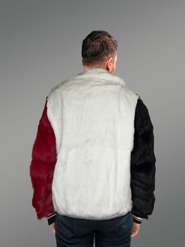 Bomber Rex Rabbit Fur Jacket for Men - Image 4