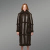 Women Shearling Classic long Coffee Coat