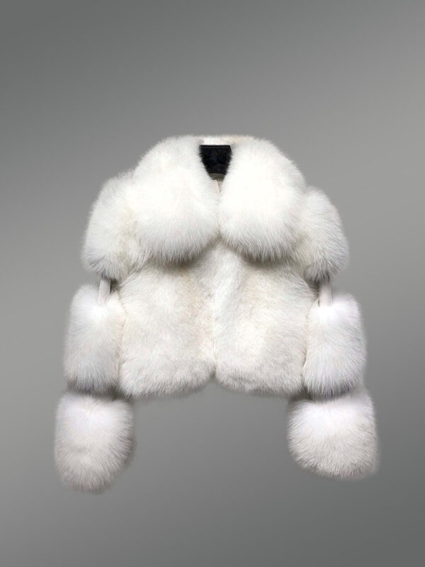 Crop Length coat for Women in Fox Fur