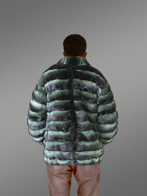 Mens Bomber in Rex Rabbit Fur - Image 2