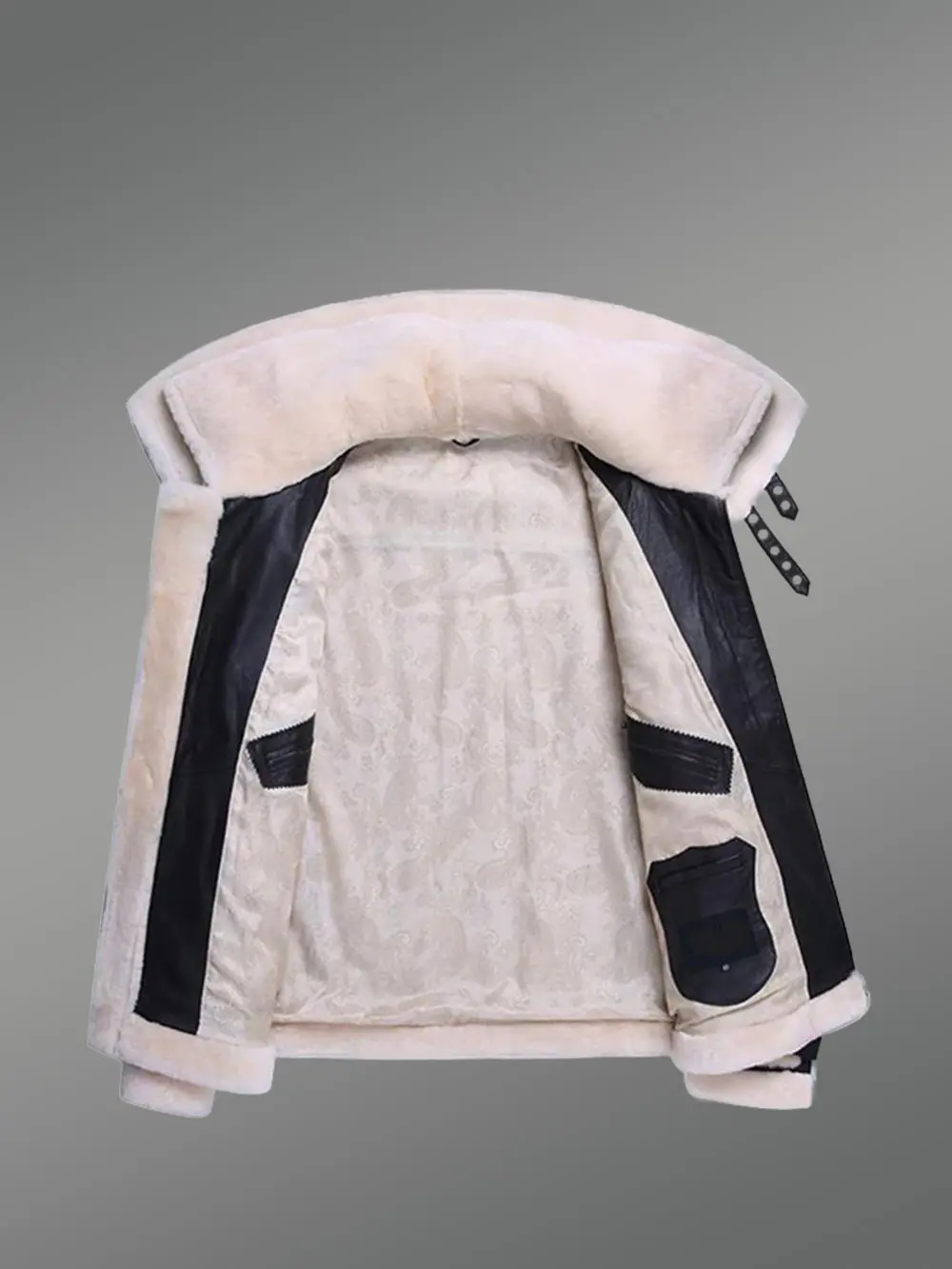 Men’s belted Shearling Bomber - Image 3