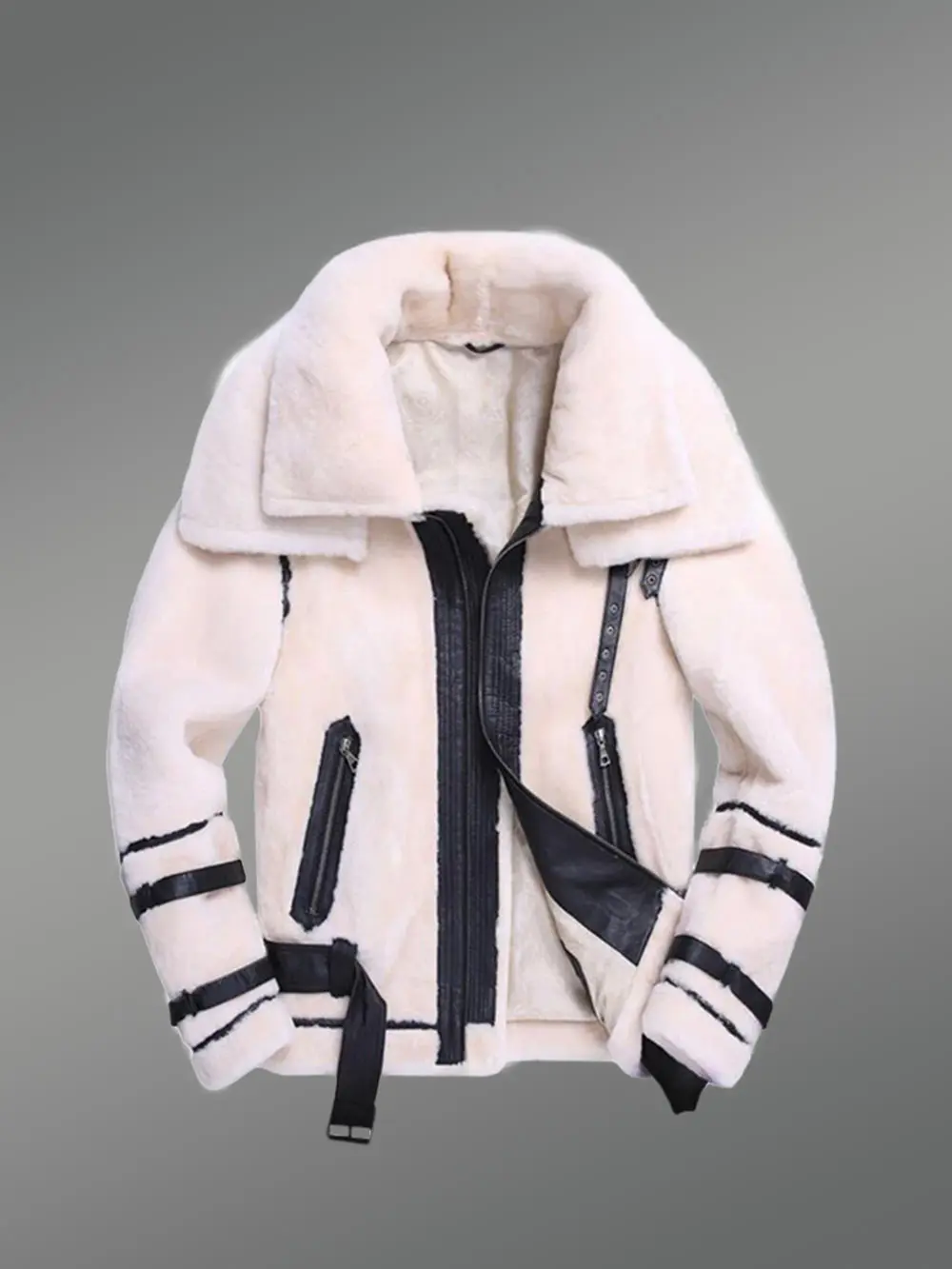 Men’s belted Shearling Bomber - Image 2