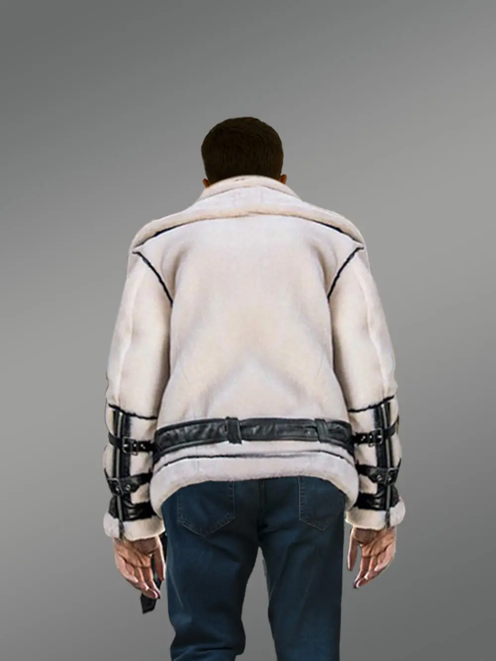 Men’s belted Shearling Bomber - Image 4