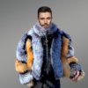 Mink Coat for Men with Fox Fur Accents
