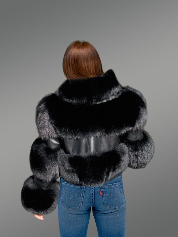 Women’s crop length Fox Fur Coat - Image 6