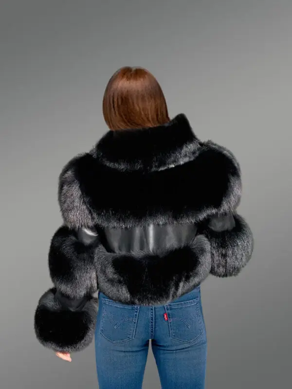 Women’s crop length Fox Fur Coat - Image 6