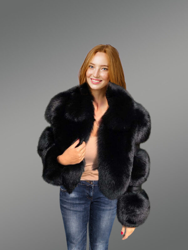 Women’s crop length Fox Fur Coat