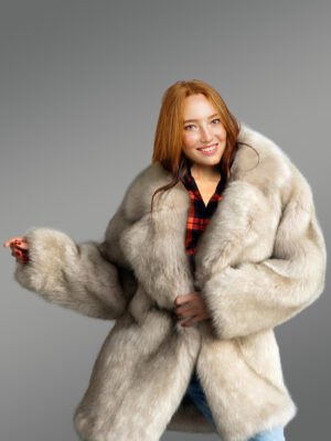Long Blazer in Fox Fur