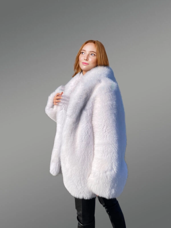Long overcoat in Fox Fur - Image 8