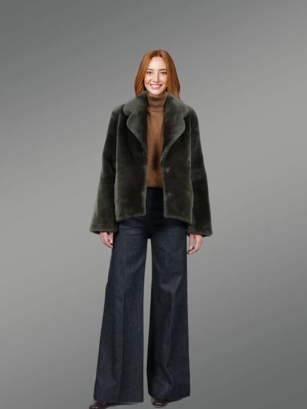 Shearling Blazer for Women - Image 2