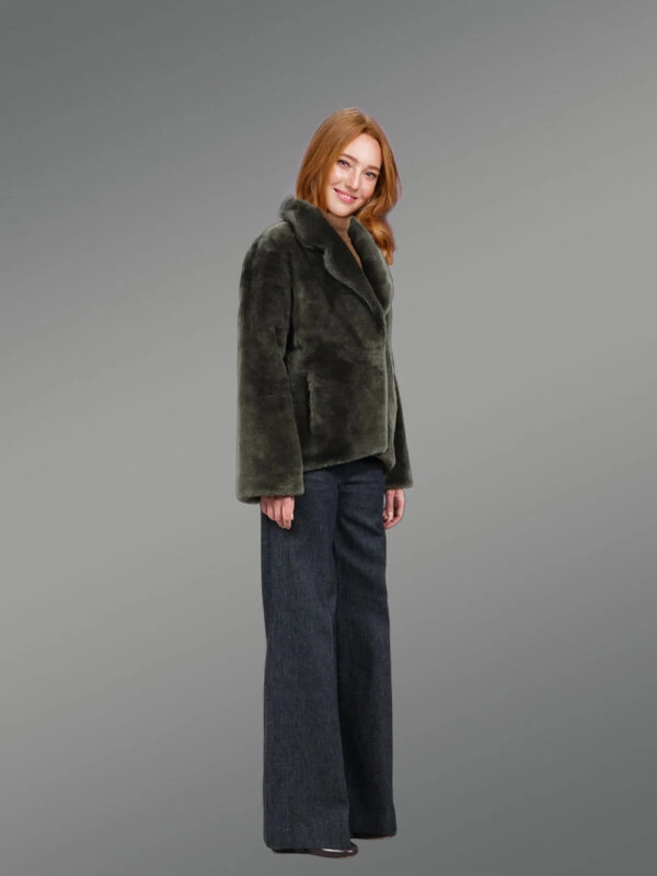 Shearling Blazer for Women - Image 4