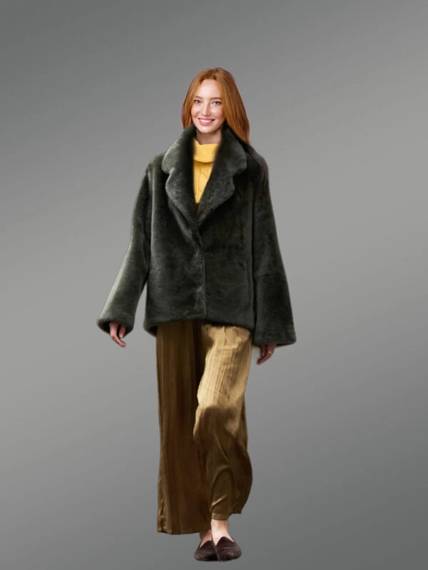 Shearling Blazer for Women - Image 3
