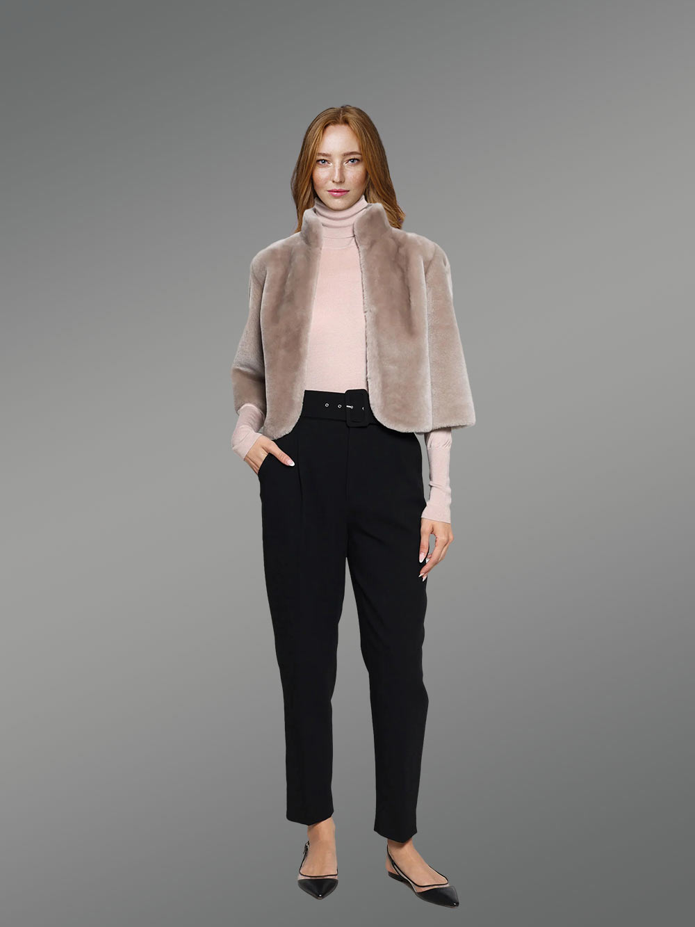 Shearling Crop Jacket
