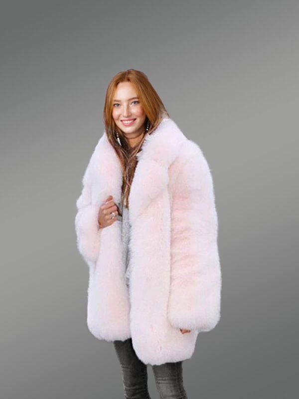 Dressy Dyed Fox Fur Coat - Image 2
