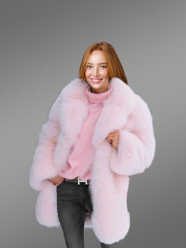 Dressy Dyed Fox Fur Coat - Image 3