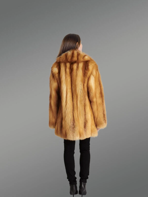 Dressy Natural Red Fox Fur Coat - Image 3