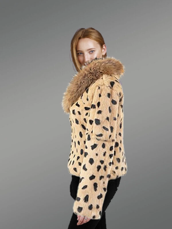 Rabbit Blazer with Raccoon Collar - Image 3