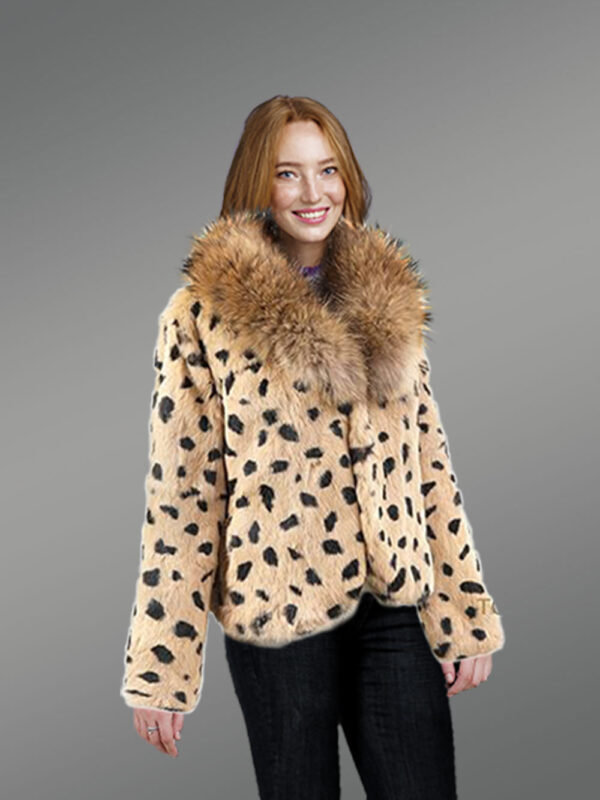 Rabbit Blazer with Raccoon Collar - Image 2