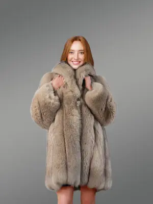 Women’s Dressy Dyed Fox Fur Coat