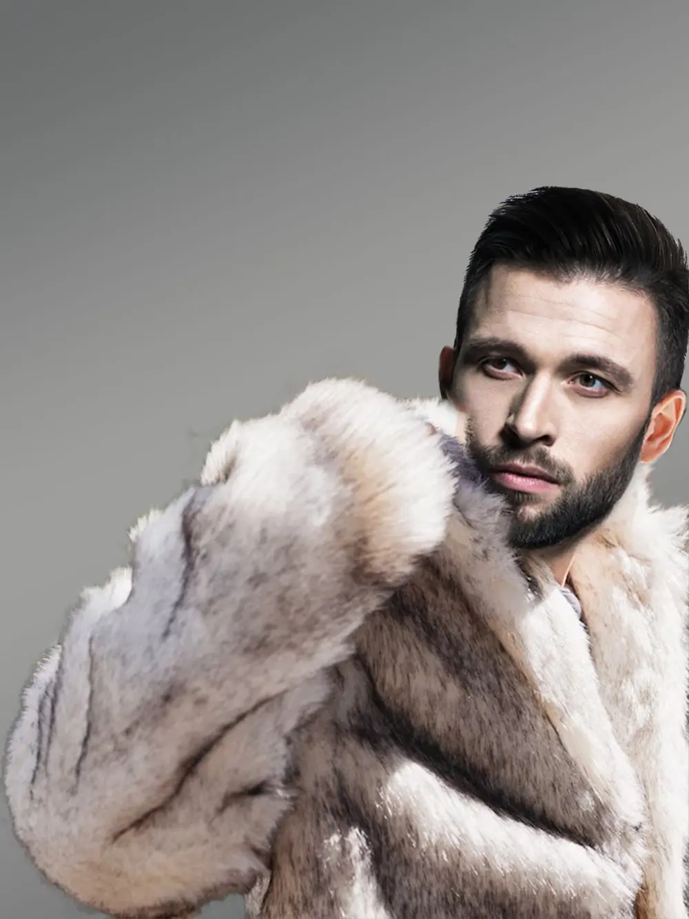 Men’s Wolf Fur Jacket - Image 6