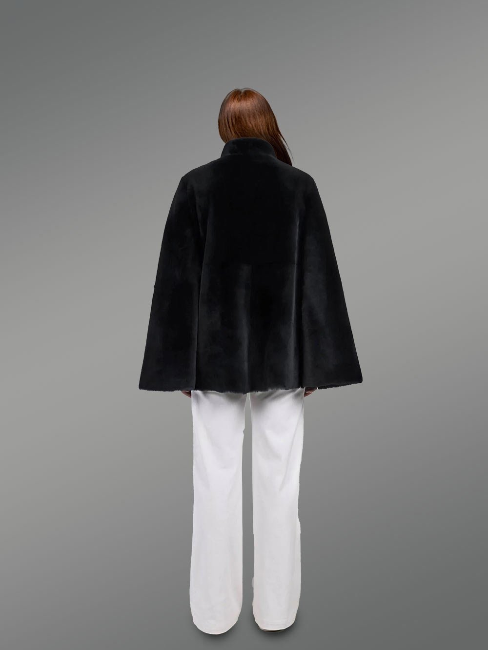 Sheepskin coat in Black Mouton Finish - Image 3