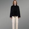 Sheepskin coat in Black Mouton Finish