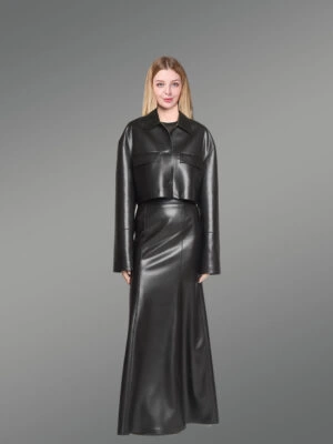 Crop Leather Jacket to Look Smart and Chic Anytime Anywhere
