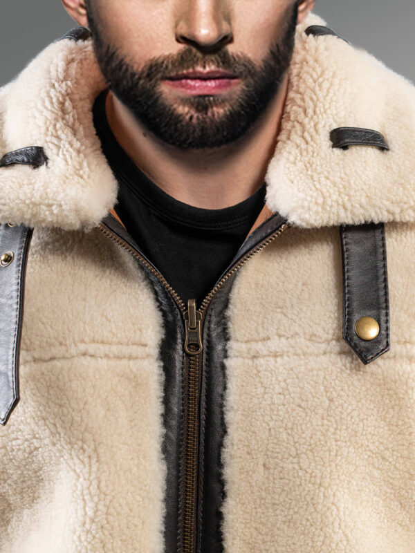 Sheepskin Reversible Jacket in Tan - Image 10