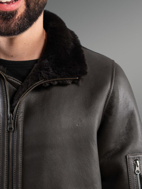 Mens Shearling Reversible Jacket - Image 9