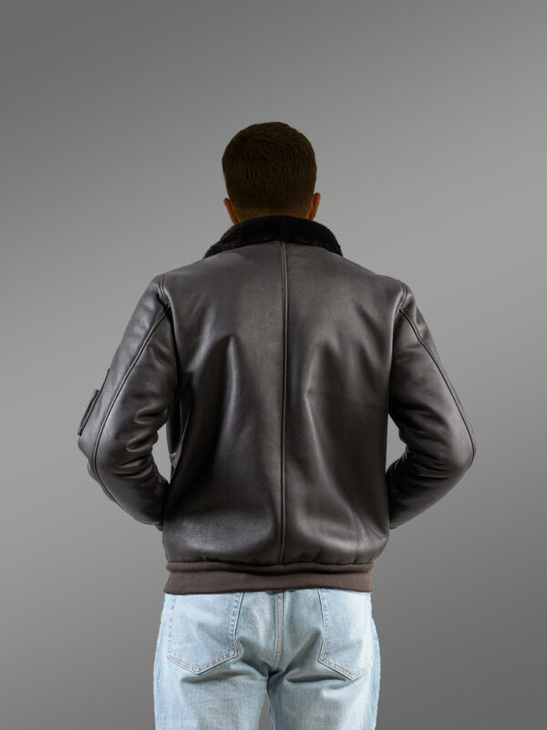 Mens Shearling Reversible Jacket - Image 5