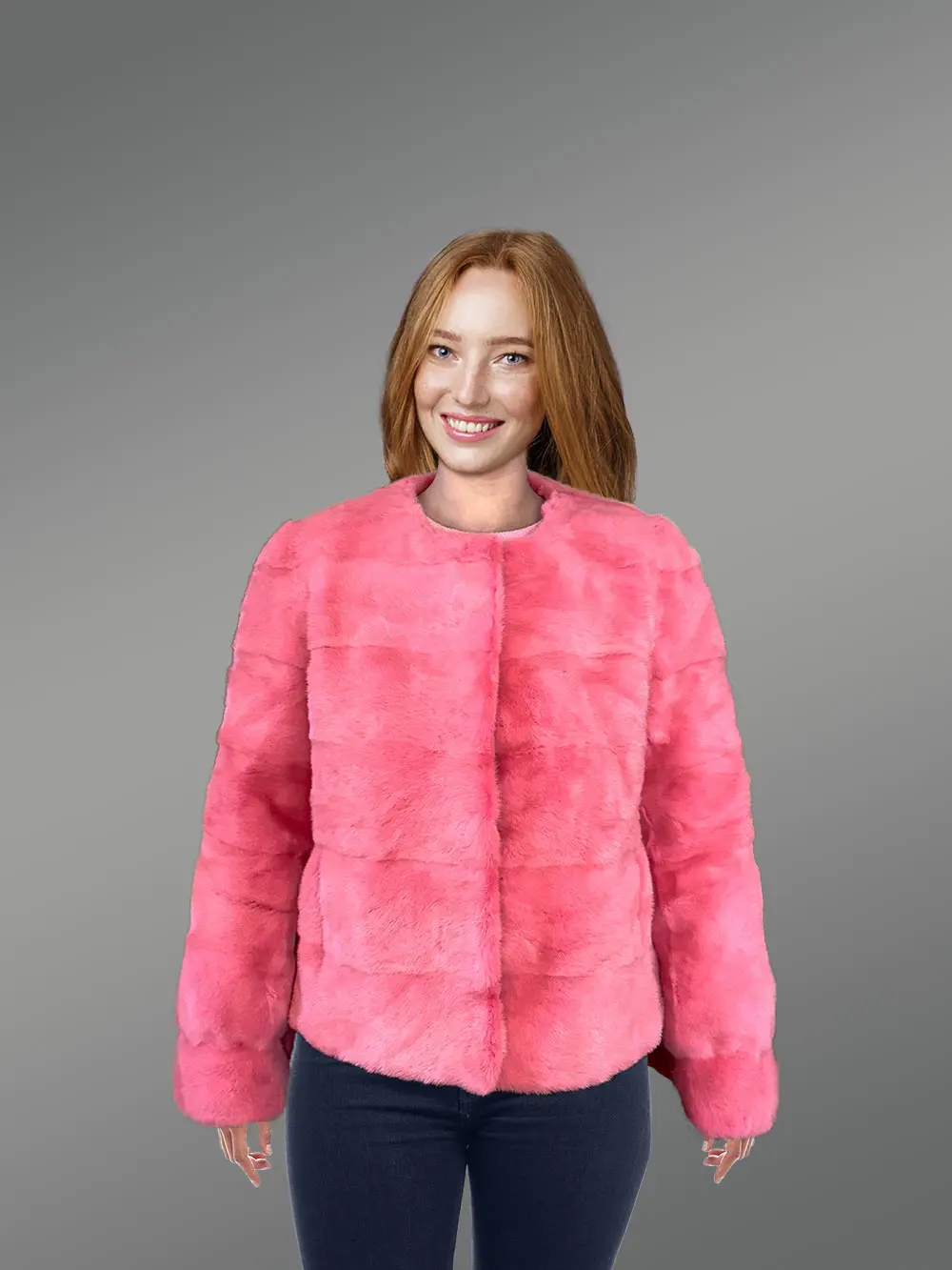 Mink Coat with Matching Mink Headband - Image 3