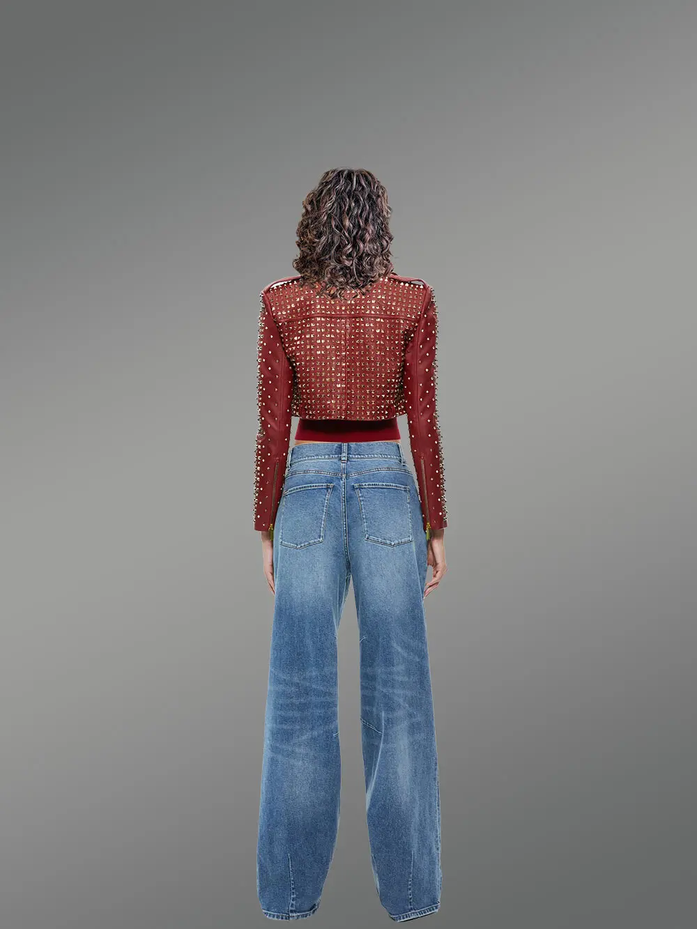 Studded Crop Jacket - Image 4